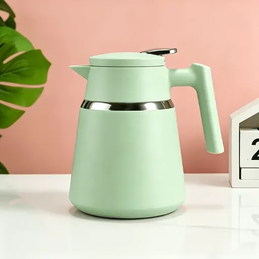 304 Stainless Steel Vacuum Flask 1100ML Large Capacity Leakproof Portable for Home Office(green)