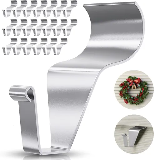 Heavy-Duty Stainless Steel Siding Hooks,20 Pack Vinyl Siding Hooks Hanger,No Hole Siding Hanging Hanger for Hanging on Patio,Vinyl Siding Clips Applicable to Outdoor or Holiday Decoration