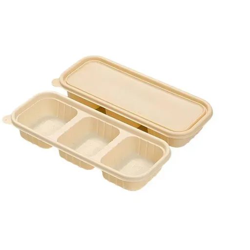Corn Starch Meal Prep Containers Lids Durable Multi Compartment - A3