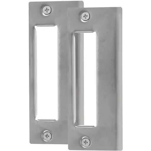 2Pcs Door Strike Plate, Door Latch Plate with Screws, Deadbolt Strike Plate, Door Jamb Repair Kit for Dead Latch Deadbolt