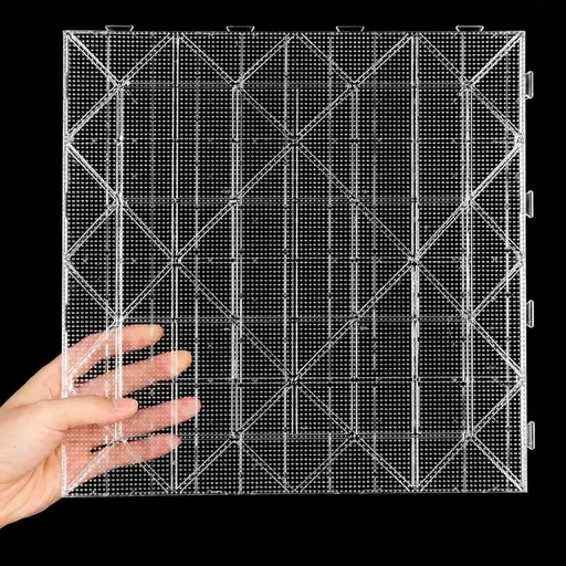 1 Pack 11X11’’ Extra Large Fuse Beads Pegboard 2.6 Mm Plastic Beads Pegboards, Square Bead Boards for Home Diy Craft Creative Handmade Projects Enthusiasts (Clear)