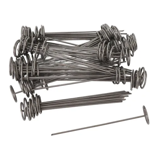 100PCS Landscape Fabric Pins 15CM Steel Circle Top Landscape Ground Stakes for Weed Barrier Plant Cover Tent