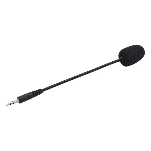 3.5 mm Headset Microphone, Adjustable 360 Degree Bendable Game Mic with Jack Plug for Headphones and Controllers, Voice Chat Tool, Black