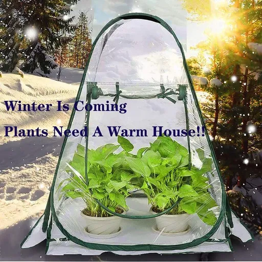 Pop up Greenhouse Cover, Transparent PVC Mini Small Grow Plant House Tent, Gardening Flowerpot Warm Room Backyard Flower Shelter