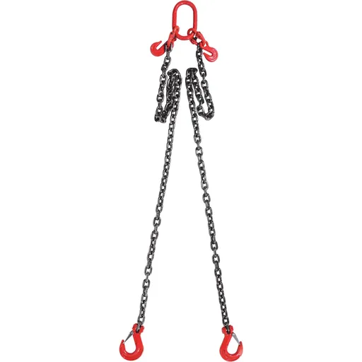Chain Sling, 10 mm x 180 cm Lifting Chains with Hooks, G80 Engine Chain Hoist Lifts, 5 Ton Lifting Sling Chains for Engine Hoist, Engine Lift Chain with 2 Leg Grab Hooks and Adjusters Heavy Duty