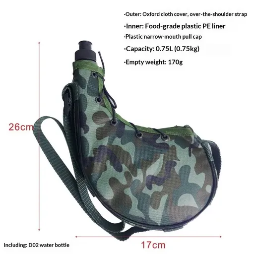 800ml Outdoor outdoor Canteen Water Bottle with Belt and Cover Water Bottle Pouch Bag for Camping,Hiking,Climbing,27 OZ