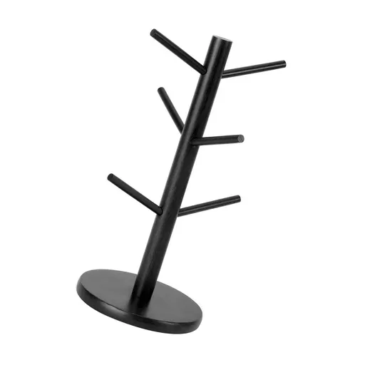 Mug Holder Tree with 6 Hooks Space Saving Multifunctional Coffee Cup Holder for Kitchen Store Counter Black
