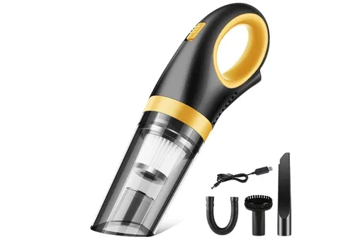 120W Cordless Car Vacuum Cleaner 9000Pa Handheld Portable Vacuum for Home Auto - Yellow