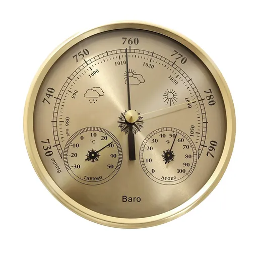 Barometer Thermometer Hygrometer Weather Station Pressure Gauge,Temperature Humidity Measurement,Wall Mounte