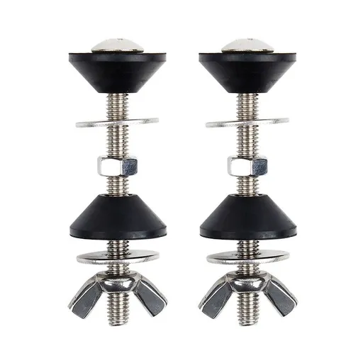 Tank to Bowl Stainless Stell 5/16inch by 3Inch Heavy Duty Bolts with Rubber and Stainless Steal Washers and Wing Nuts