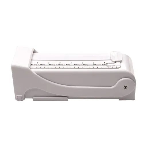 6.3x1.97in Butter Cutter Slicer Dispenser, White One-Click Measuring Tool, Precise Portion Dispenser for Toast Baking