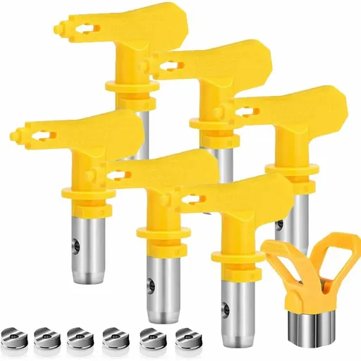 6 pcs Airless Nozzle,Airless Spray Gun Nozzle For High Pressure Paint Gun(Type 413,415,417,419,423,425)