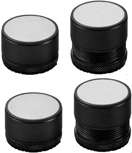 4 Pcs Adjustable Metal Furniture Risers with Sound Dampening Silicone Pads for Tables Chairs Sofas Heavy Furniture, for Legs 27-40 mm