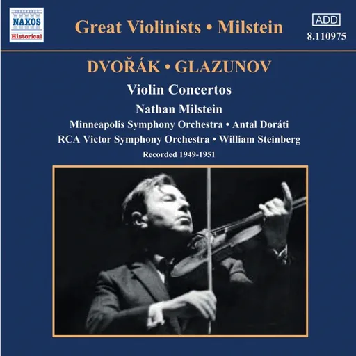 Dvorak / Glazounov Violin - Milstein/Dorati/Steinberg Cd Album