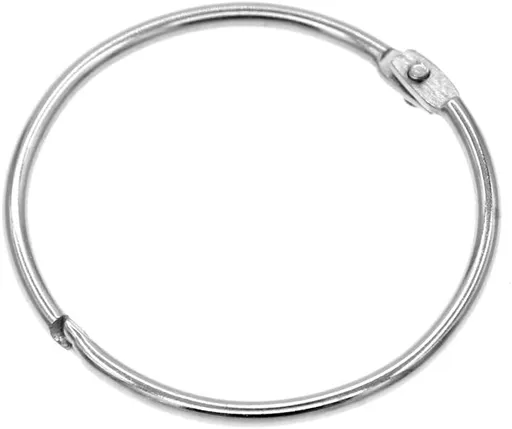 Metal Shower Curtain Rings - 20 Pack 2 Inch Large Silver Round Loop for Hanging Drapes, Easy Open and Close (50 mm)
