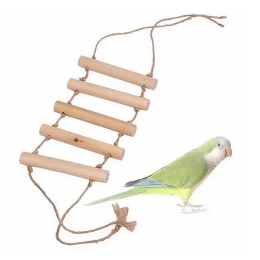 Parrots Swing with Rope Nest Cage Hanging Toys Climbing Chewing Bite Birds Ladder for Conures Finches Small Medium Large