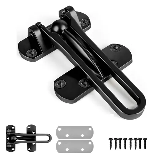 Door Reinforcement Lock Latch Swing Bar Guard Front Inside Door Safety Child Proof Stopper Kids Home Hotel Apartment Thicken Solid Aluminium