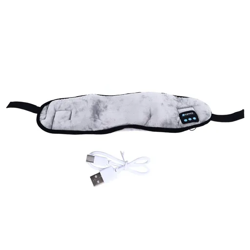 Bluetooth Sleep Eye Patch for Men Women Soft Wireless Sleeping Headphone Eye Cover for Airplane Travel Meditation Grey