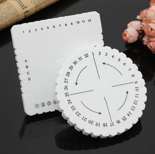 3 Sets Kumihimo Braiding Discs, Bracelet Weaving Discs for Beading and DIY Jewelry, Square Round Discs, White, 3.94 x 3.94 inches