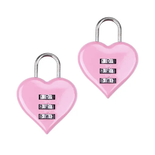 Heart Shape Digital Password Padlock,Outdoor Waterproof Padlock for School Gym Locker,Sports Locker,Cabinet Storage（2pcs）