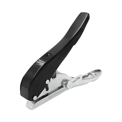 Metal Hole Punch Heavy Duty Single Hole Puncher, Portable Paper Punch for Id Cards PVC Cards Plastic Cardboard