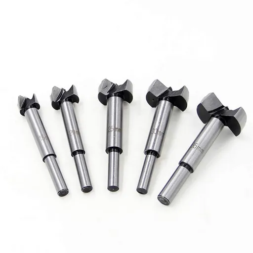 Bit Set Wood Drill 15-35mm 5pcs Carbide Bits High Speed Steel Flat Wing Drilling Hole Hinge Cemented Carbide Carbon Woodworking