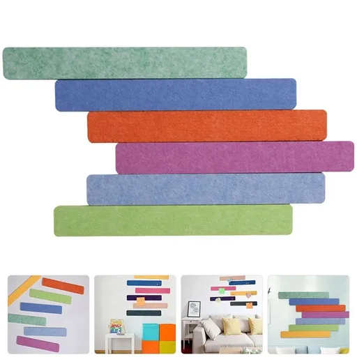 1Set High Grade Felt Cork Board Strips Bulletin Bar Strips for Creative Wall Displays