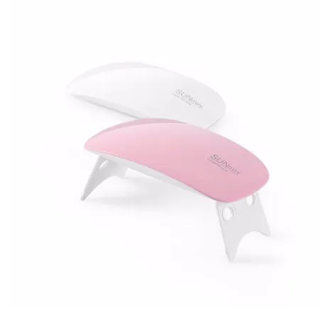 Mini UV LED Nail Lamp 12W for Gel Polish Hybrid Gel, Pink
