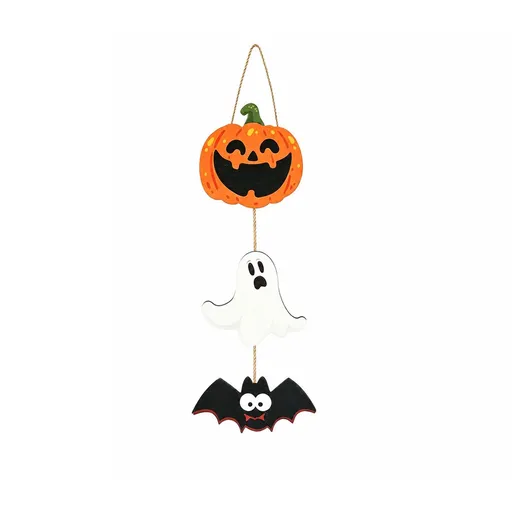 Hanging Ornament Set Halloween Pumpkin Ghost Bat 18.5inch