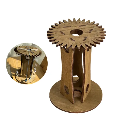 Wood Braiding Disk for Friendship Bracelet Looms, 32 Slot Kit, Desktop Bracelet Knitting Disk for DIY Hand Rope Braiding (Brown)