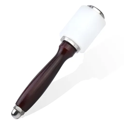 Carving Hammer, Wooden Handle Nylon Hammer, Leather Craft Mallet for Leather Craft DIY Engraving Punching Stamping(Red-brown)