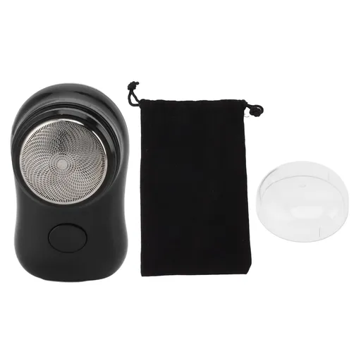 Mini Beard Trimmer Electric Rechargeable Portable Low Noise Polished Black