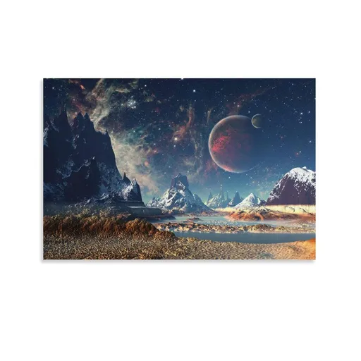 Moon And Mountain Tapestry Wall Hanging Stars Night Starry Tapestry For Bedroom Aesthetic Home Wall Room…