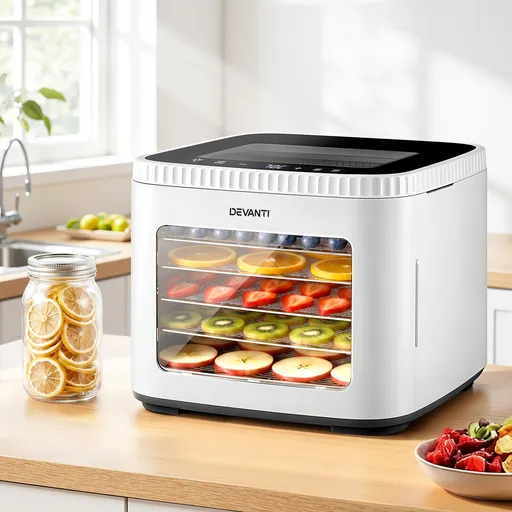 Devanti Food Dehydrator Machine 5 Tray Mini Fruit Dryer Maker White