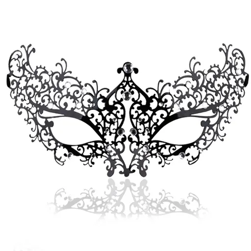 Masquerade Mask for Women Ultralight Metal Mask Shiny Metal Rhinestone Venetian Pretty Party Evening Prom Ball Mask.