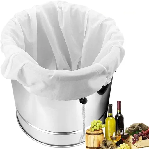 Extra Large Reusable Brew Bag 2 Pack - Fine Mesh Strainer Bag with Adjustable Drawstring for Home Brewing Beer Hops Grains Fruit Wine - Multipurpose Straining Bag for Cooking Cold Brew Filtration
