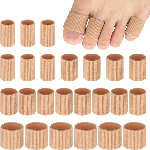 24PCS Gel Toe Protectors Covers, 0.98 Inches Toe Sleeve Tubes Pads Guards for Blisters, Corn Cushions for Women