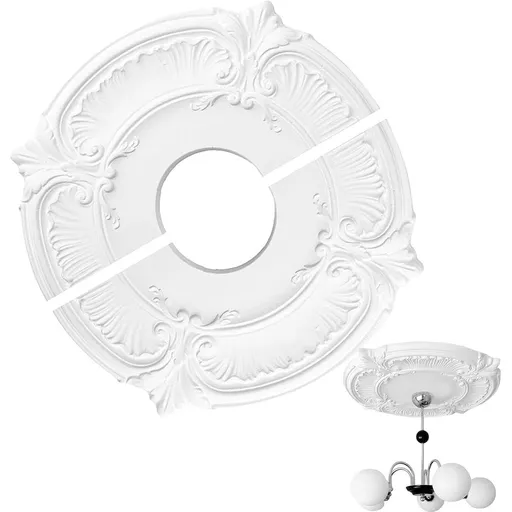 2pcs Ceiling Medallion Decorative Medallion Decorative Ceilings Cover Plate Ceiling Light Medallions for School Study Living Room