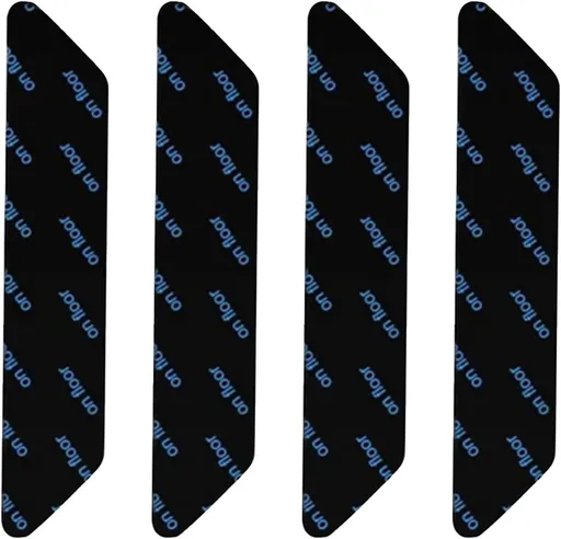 4 Pack Ultra-Thin Rug Grippers, Reusable Non-Slip Carpet Pads for Rugs, Stair Mats and Sofa Covers, Black, 1 mm