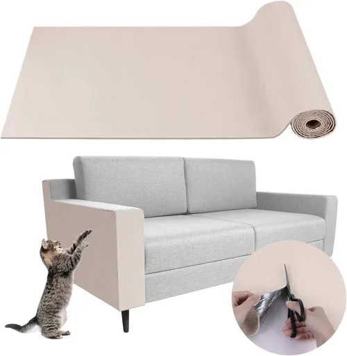 Cat Scratching Pad DIY Cat Accessory Cat Furniture Protection Cat Climbing - Beige - Size 15.8''x39.3''