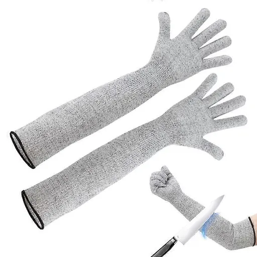 1 Pair Cut Resistant Arm Sleeves Heat Resistant Garden Work 55cm