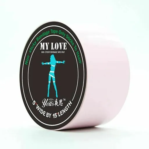 House Of Dasein 15M Bondage Tape Bdsm Adult Toys Easy Restraints Gags - Pale Pink
