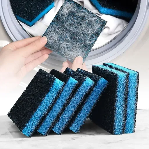6 Pcs Pet Hair Remover for Laundry, Reusable Washing Machine Pet Hair Catcher- Pet Fur, Hair, Dog & Cat Hair Remover for Clothes, Effective Pet Fur Remover, Blue Black