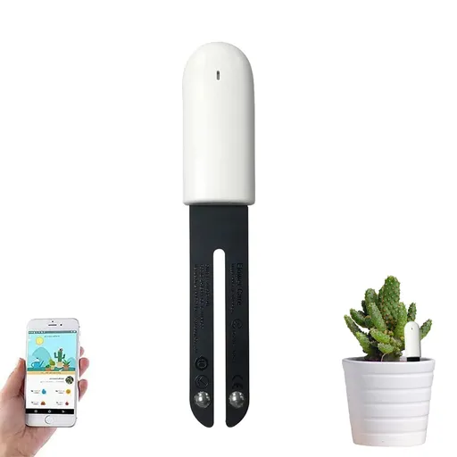 Automatically detect Moisture/Temperature/Light/Fertility,Can Connect to Mobile Phone via Bluetooth,Hygrometer Sensor for Indoor Plants (1pc)