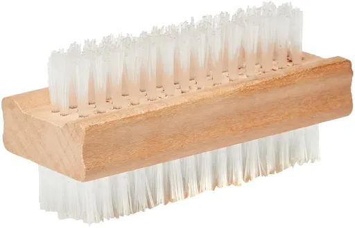 Nail brush - Wooden nail brush - Double-sided soft brush for cleaning nails - Nail and pedicure brush