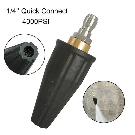 Pressure Washer Tips Turbo Nozzle 4000 PSI 360° Rotating Turbo Spray Tips For Power Washer with 1/4" Quick Connector,
