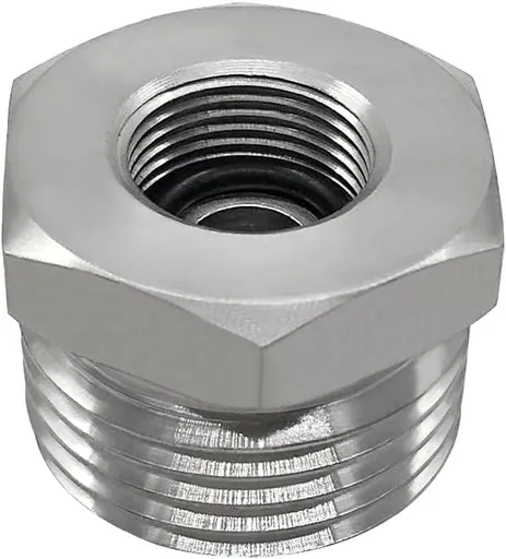 Stainless Steel 3/8 Compression Female Thread(I.D:0.512") to 3/4 Male Garden Hose Threaded(O.D:1.06") Adapter Hex Bushing(Pls check size chart!)