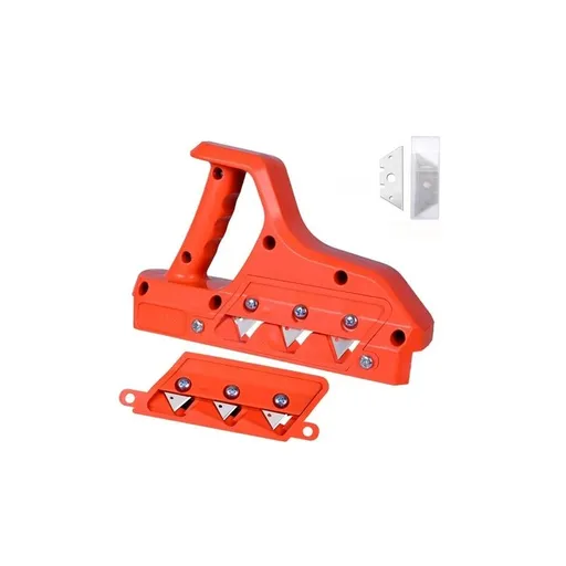 Plasterboard Fast Cutter, 45°+60°Plasterboard Edger,Drywall Chamfer Woodworking Hand Tool, Gypsum Board Hand Plane with 10 Blades