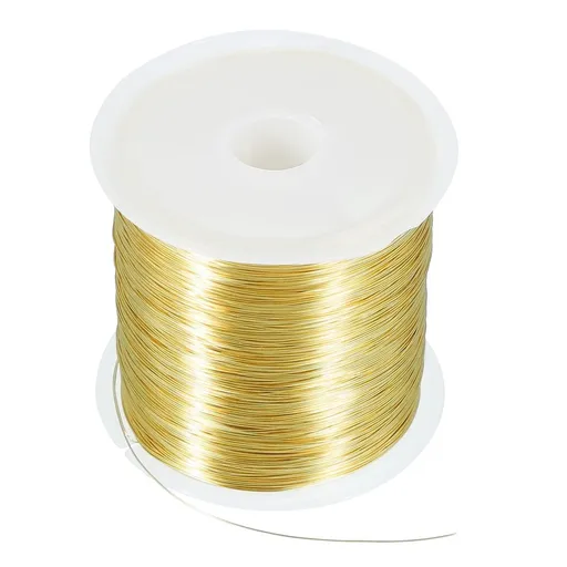 164Ft 28 Gauge Jewelry Wire Beading Wire for Jewelry Making 50M/0.3Mm Bare Copper Craft Beading Wire Gold