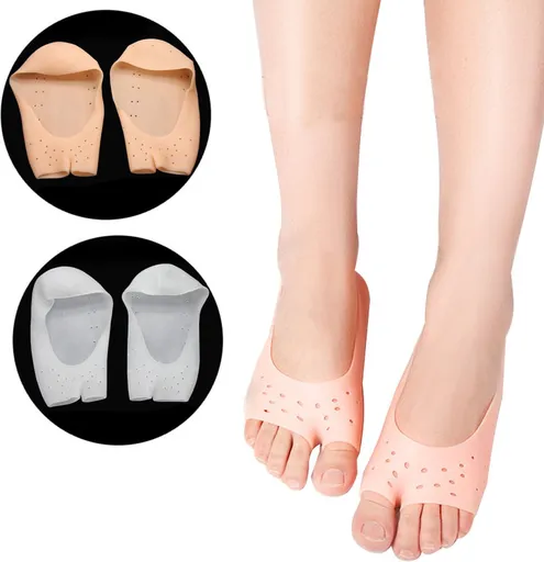 Silicone gel socks | Heel protectors | Heel insoles | Heel cushions | Heel socks | 1 pair | White